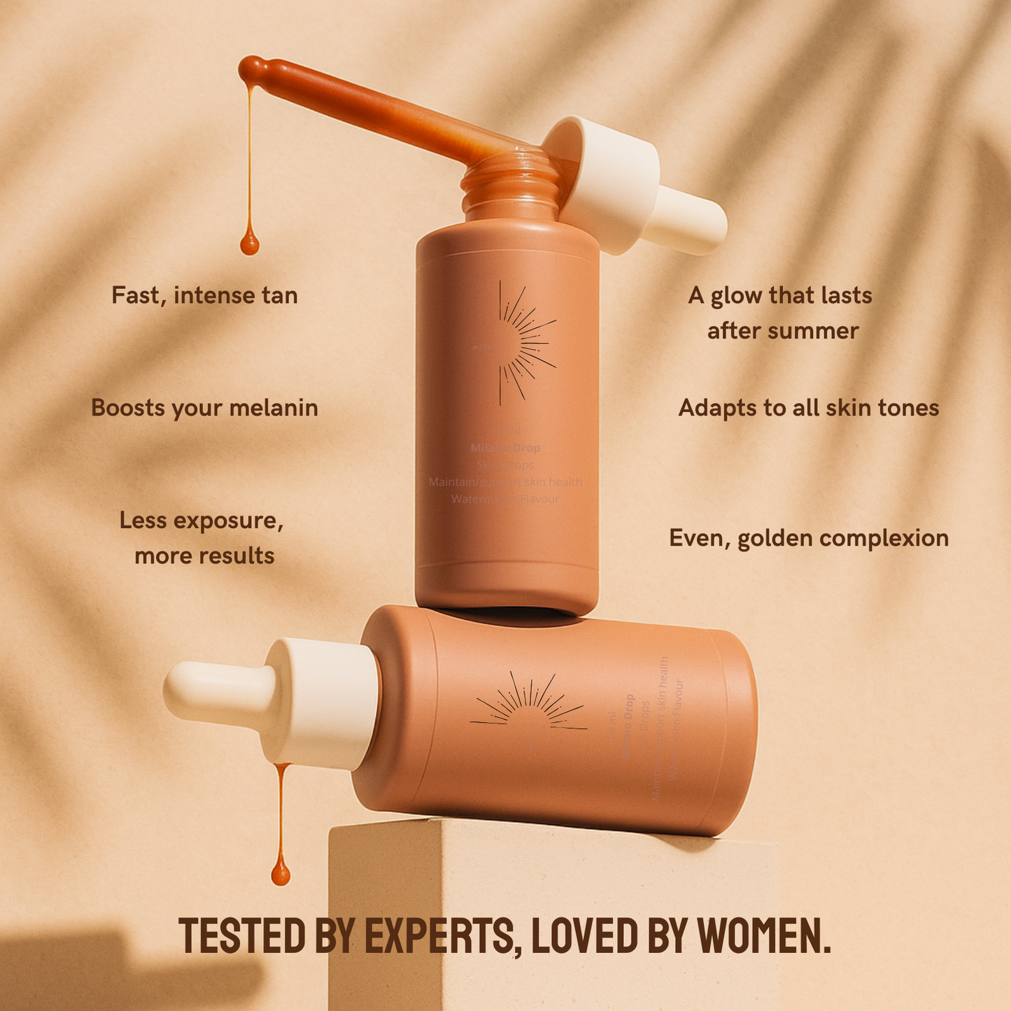 Drinkable self-tanning drops